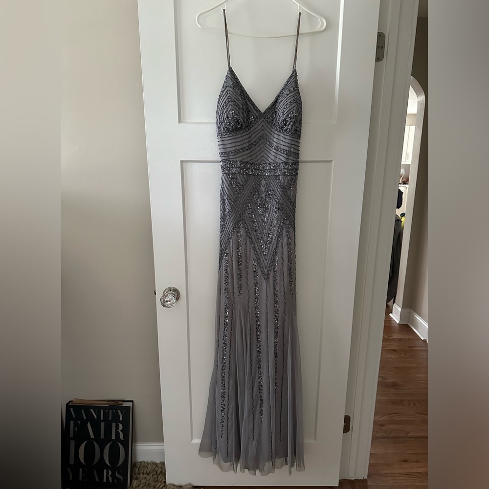 Gunmetal silver homecoming / special occasion / wedding dress